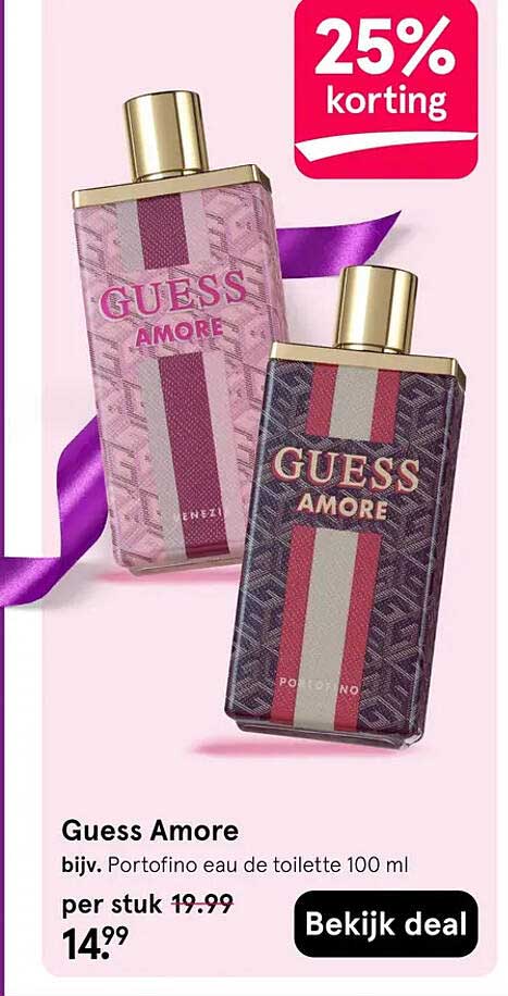 Guess Amore bijv. Portofino eau de toilette 100 ml 25% korting