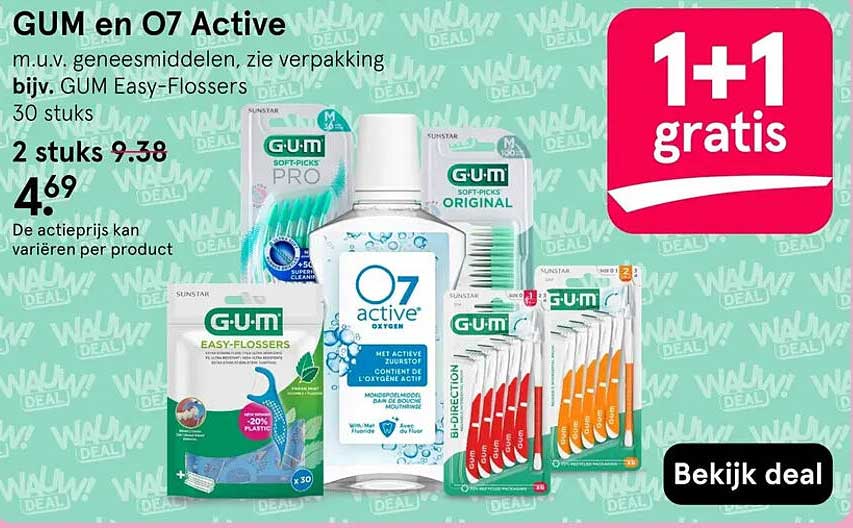 GUM en O7 Active 1+1 gratis