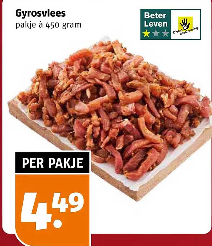 Gyrosvlees pakje à 450 gram