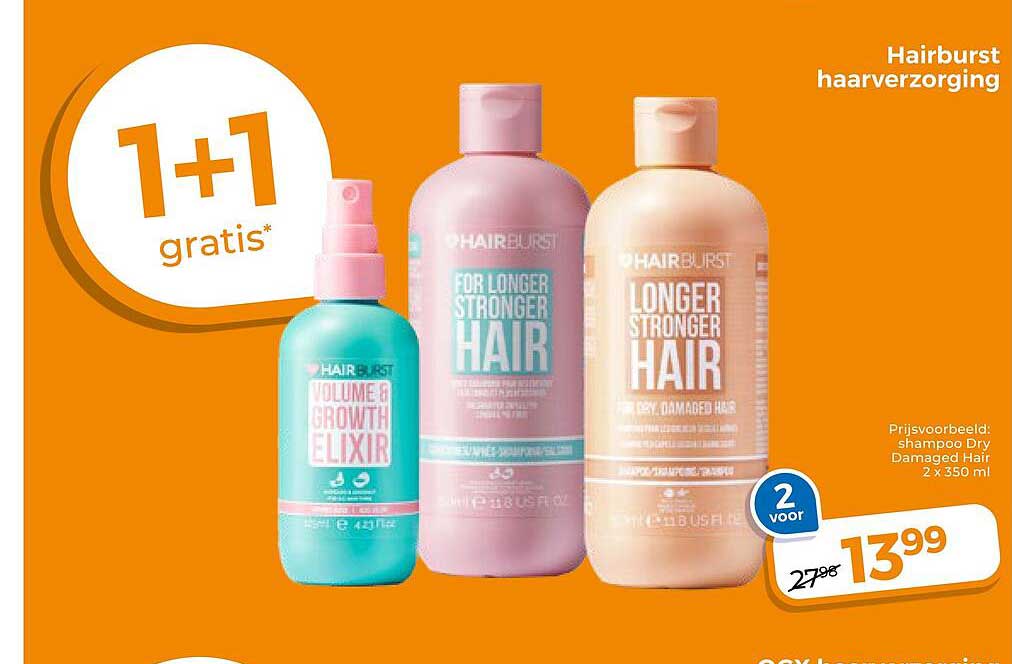 Hairburst haarverzorging 1+1 gratis