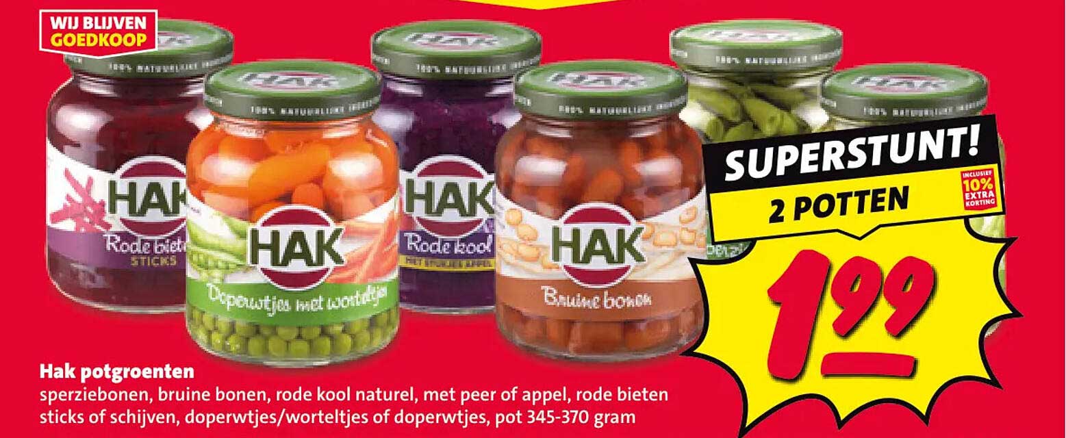 Hak potgroenten 2 POTTEN