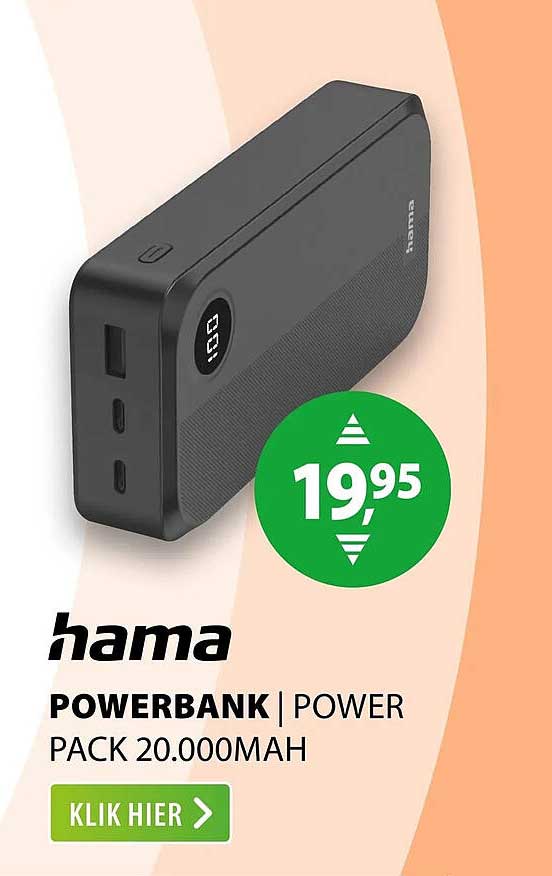 hama POWERBANK | POWER PACK 20.000MAH