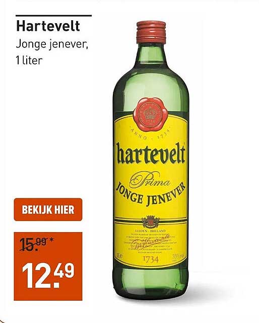 Hartevelt Jonge jenever, 1 liter