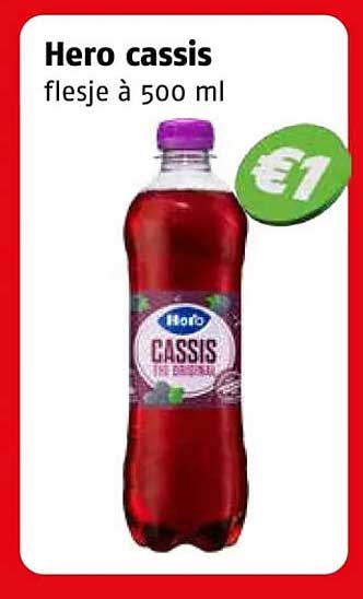 Hero cassis flesje à 500 ml