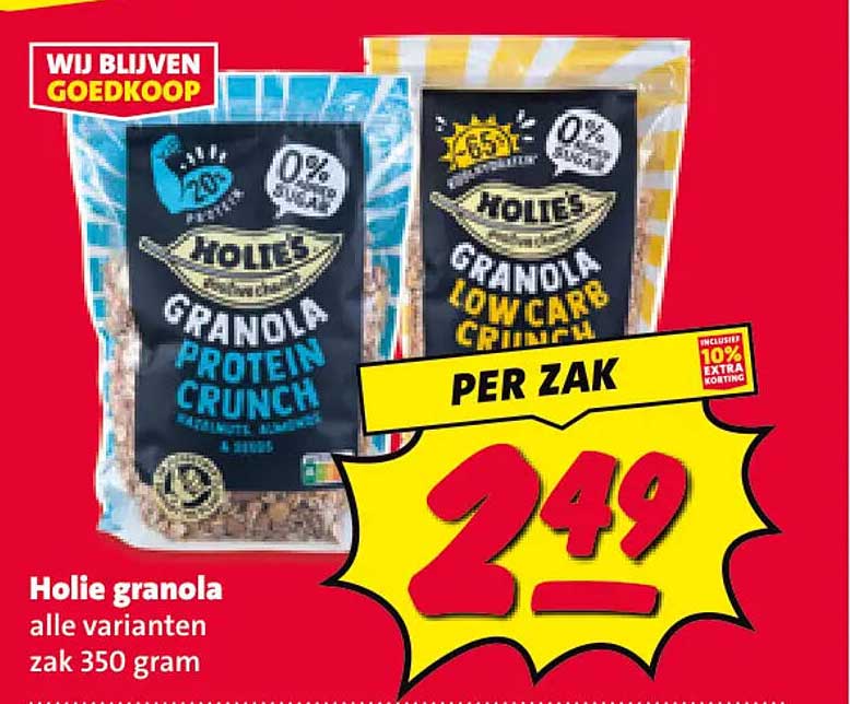 Holie granola alle varianten zak 350 gram