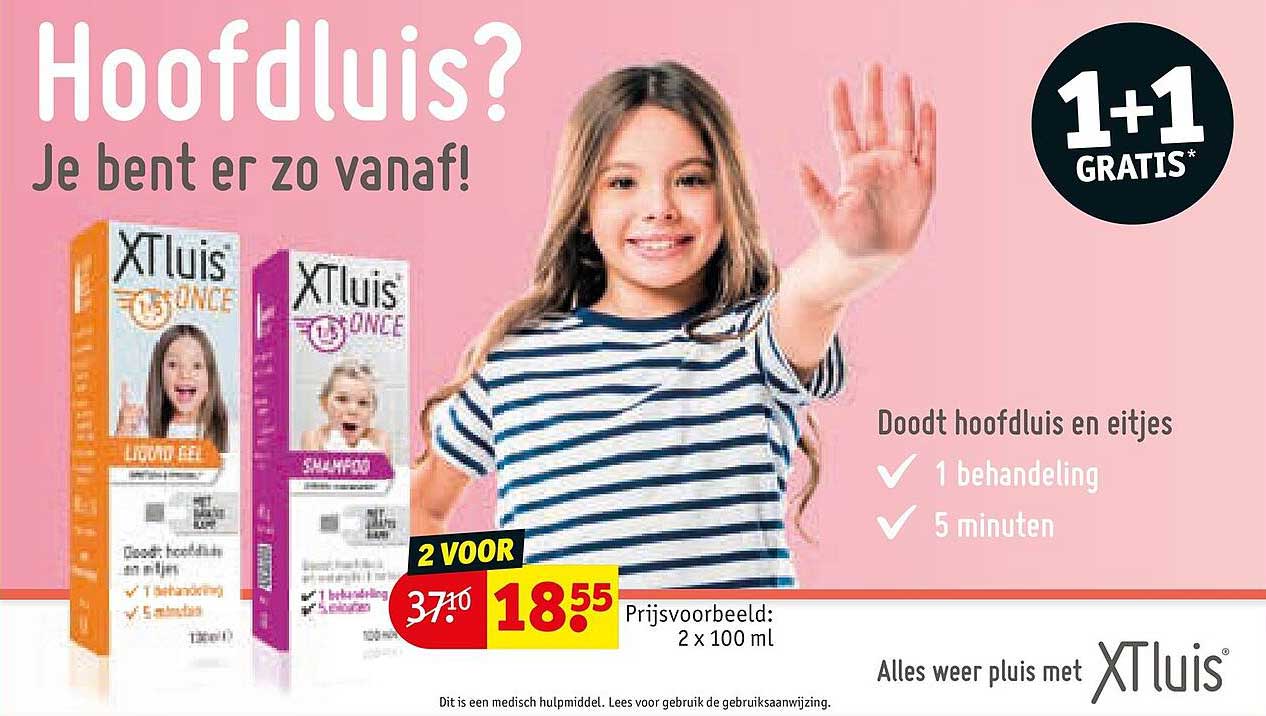 Hoofdluis? Je bent er zo vanaf! 1+1 GRATIS*
