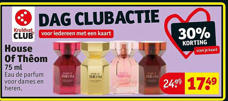 House Of Thêom 75 ml Eau de parfum voor dames en heren 30% KORTING