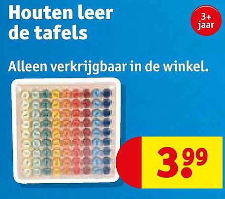 Houten leer de tafels