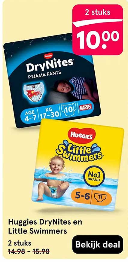 Huggies DryNites en Little Swimmers 2 stuks