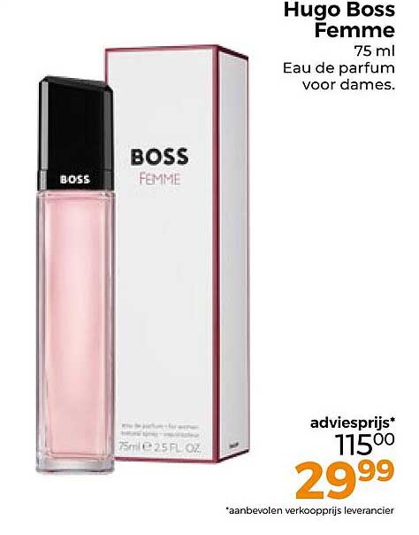 Hugo Boss Femme 75 ml Eau de parfum voor dames.
