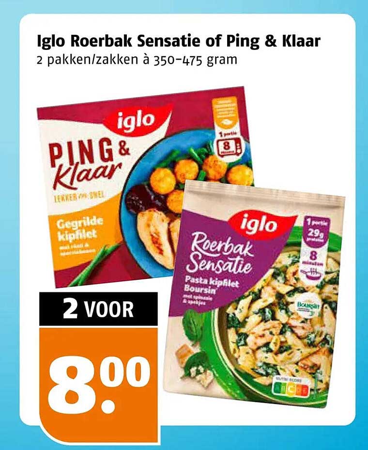 Iglo Roerbak Sensatie of Ping & Klaar