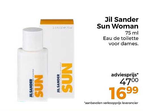 Jil Sander Sun Woman 75 ml Eau de toilette voor dames.