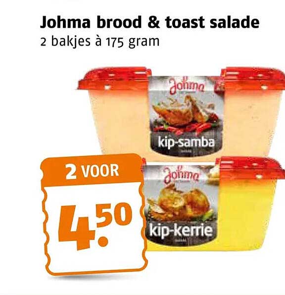 Johma brood & toast salade 2 bakjes à 175 gram 2 voor