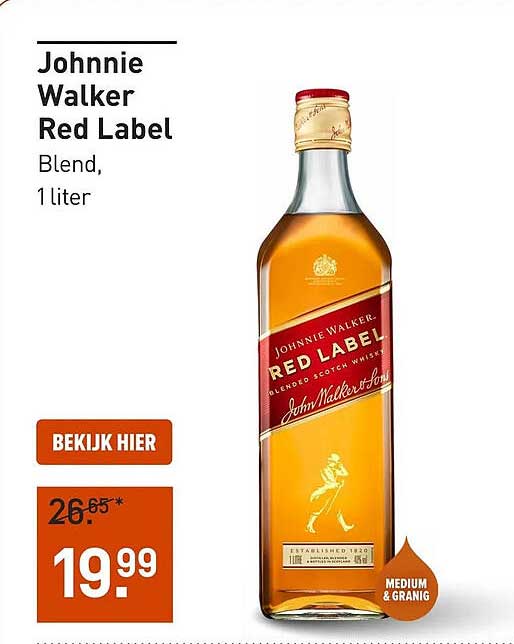 Johnnie Walker Red Label Blend, 1 liter