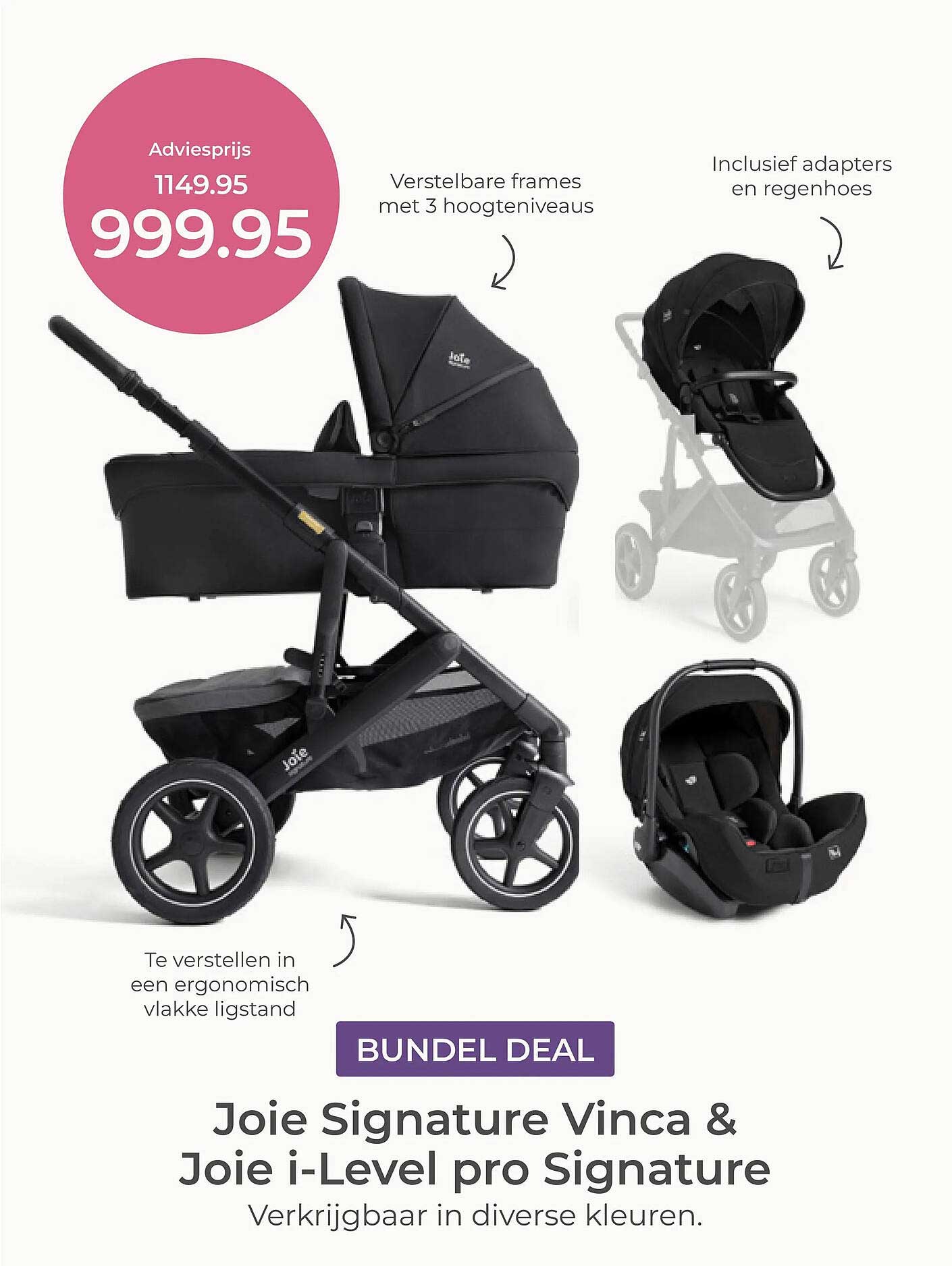 Joie Signature Vinca & Joie i-Level pro Signature BUNDEL DEAL