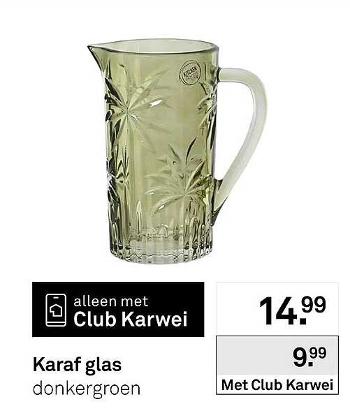 Karaf glas donkergroen