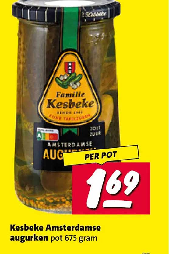 Kesbeke Amsterdamse augurken pot 675 gram