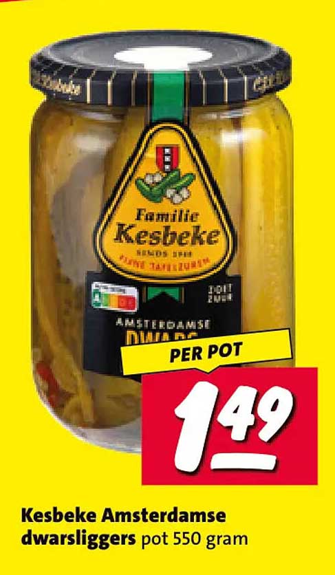 Kesbeke Amsterdamse dwarsliggers pot 550 gram PER POT