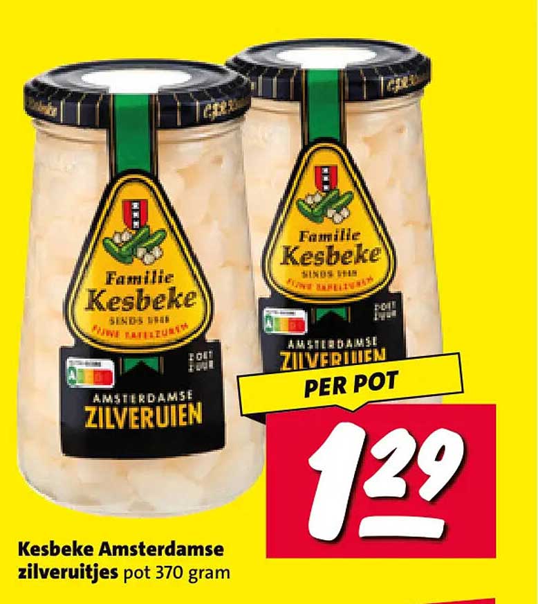 Kesbeke Amsterdamse zilveruitjes pot 370 gram