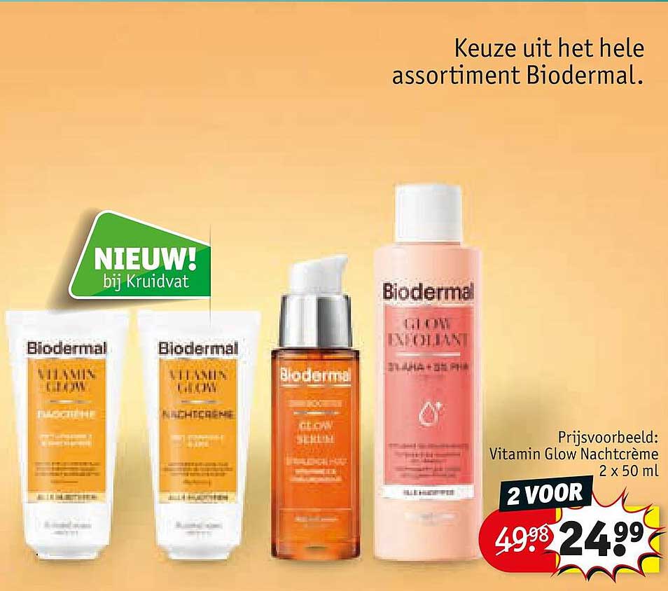 Keuze uit het hele assortiment Biodermal. 2 VOOR