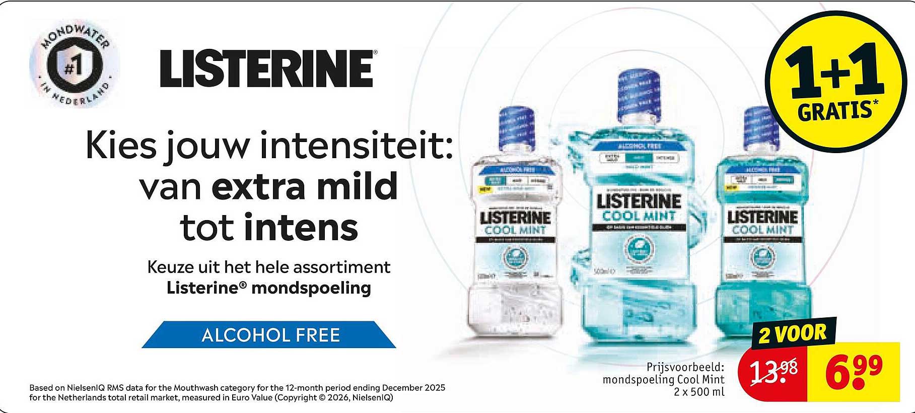 Kies jouw intensiteit: van extra mild tot intens 1+1 gratis