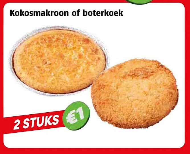 Kokosmakroon of boterkoek