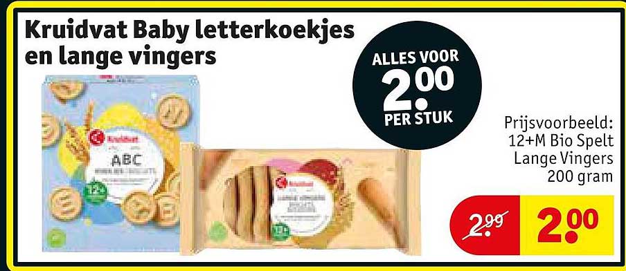 Kruidvat Baby letterkoekjes en lange vingers