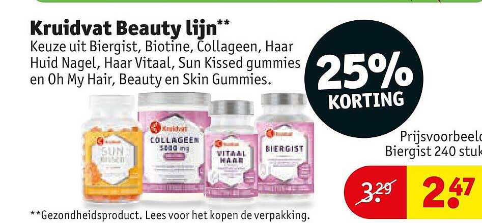 Kruidvat Beauty lijn** 25% KORTING