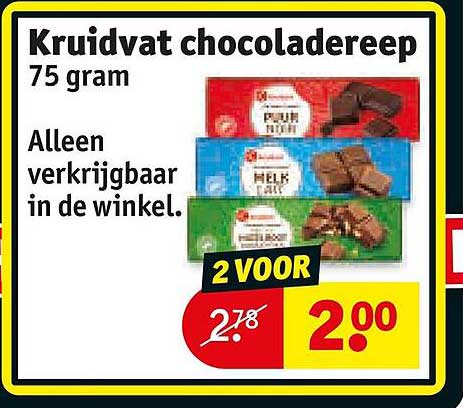 Kruidvat chocoladereep 75 gram