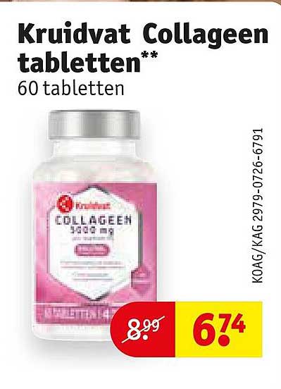 Kruidvat Collageen tabletten** 60 tabletten