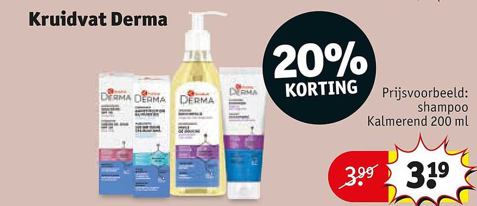 Kruidvat Derma 20% korting