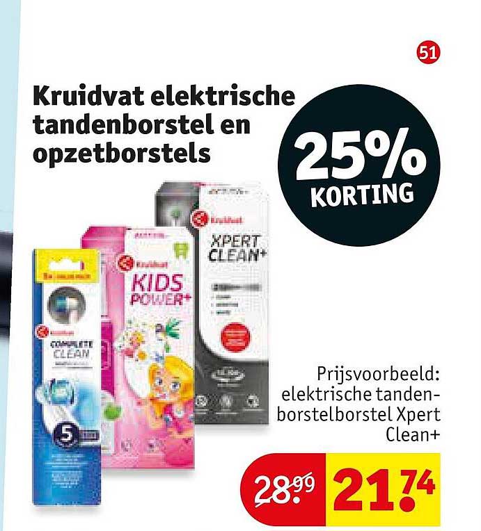 Kruidvat elektrische tandenborstels en opzetborstels
