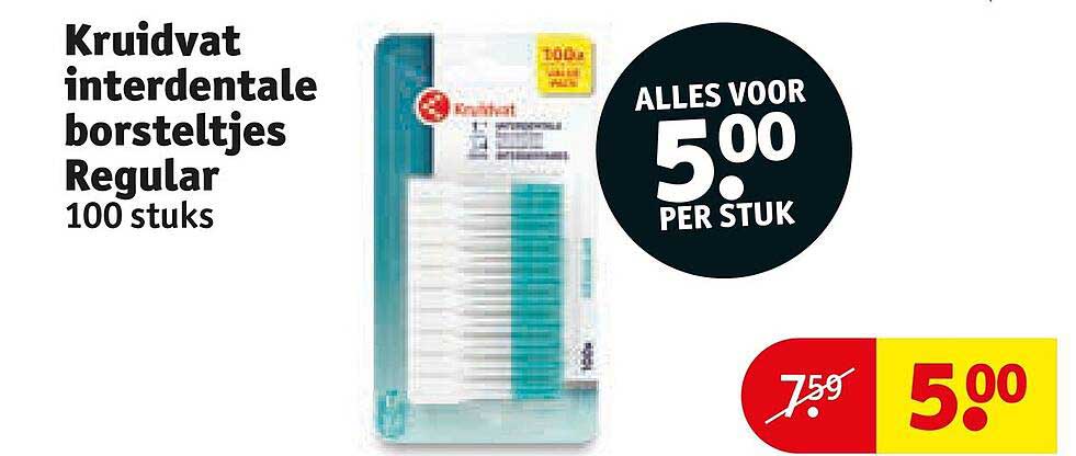 Kruidvat interdentale borsteltjes Regular 100 stuks