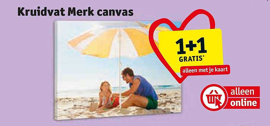 Kruidvat Merk canvas 1+1 GRATIS*