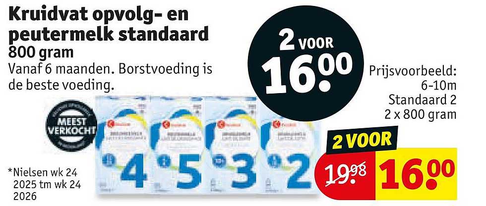 Kruidvat opvolg- en peutermelk standaard 800 gram