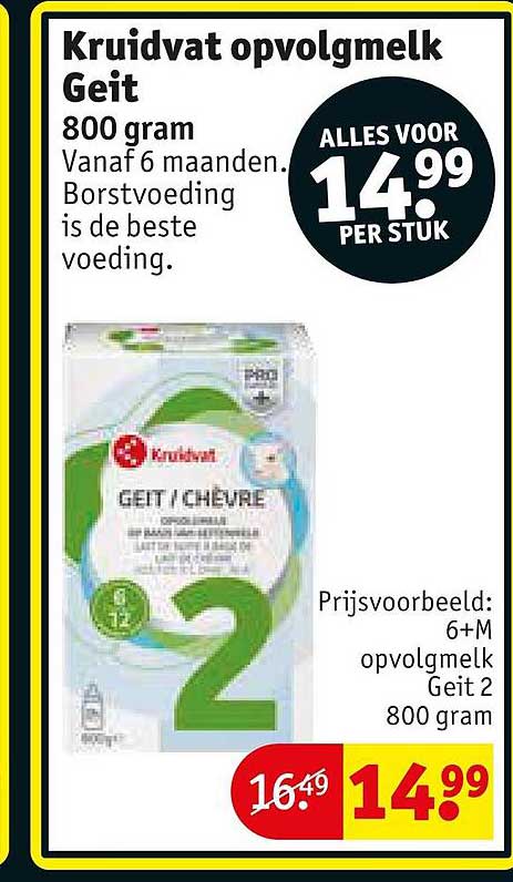 Kruidvat opvolgmelk Geit 800 gram