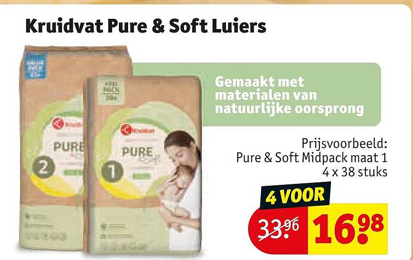 Kruidvat Pure & Soft Luiers