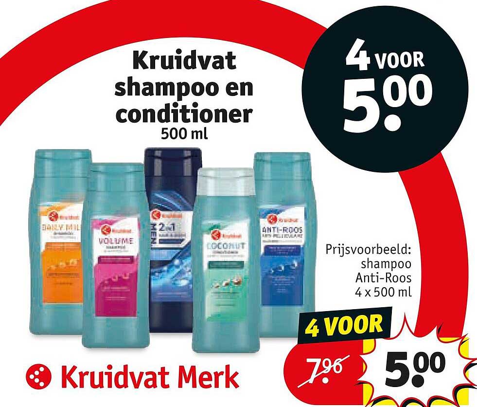 Kruidvat shampoo en conditioner 500 ml