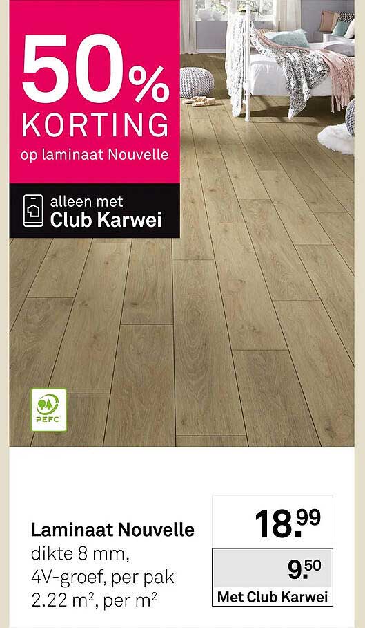 Laminaat Nouvelle 50% KORTING op laminaat Nouvelle alleen met Club Karwei