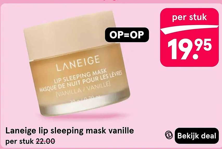 Laneige lip sleeping mask vanille OP=OP