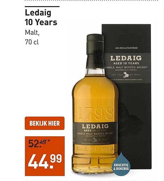 Ledaig 10 Years Malt, 70 cl