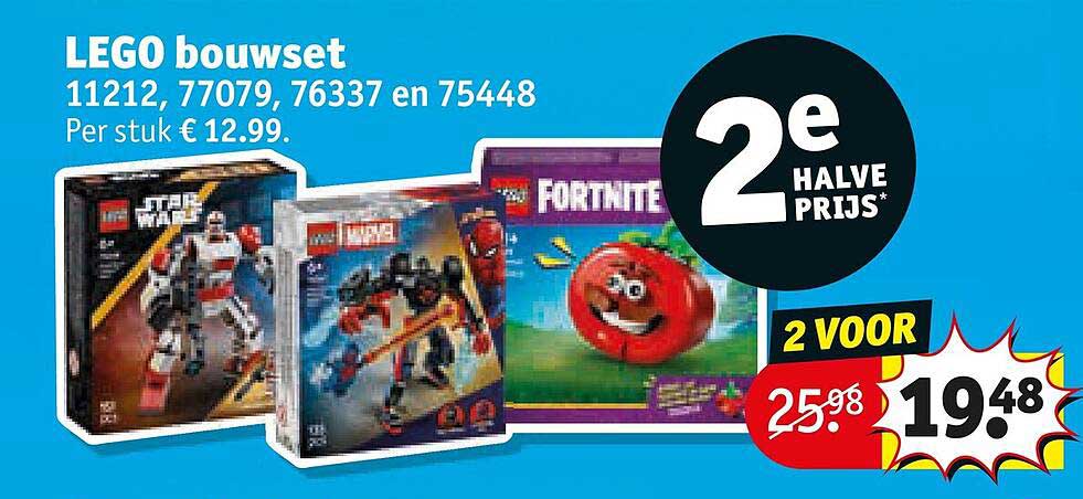 LEGO bouwset 11212, 77079, 76337 en 75448 2e halve prijs