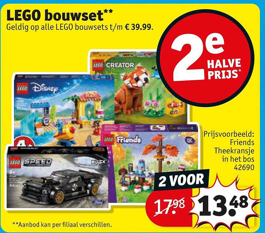 LEGO bouwset** 2e halve prijs