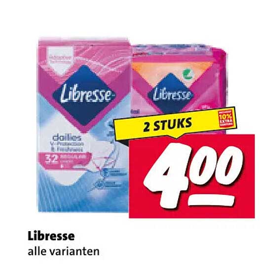 Libresse alle varianten 2 STUKS