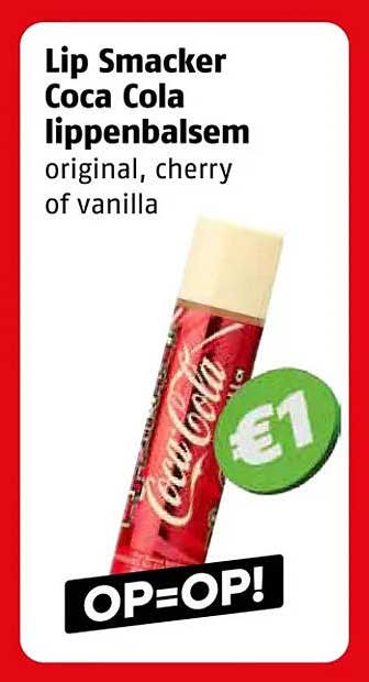 Lip Smacker Coca Cola lippenbalsem original, cherry of vanilla OP=OP!