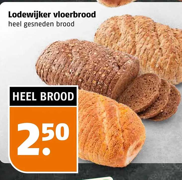 Lodewijker vloerbrood heel gesneden brood