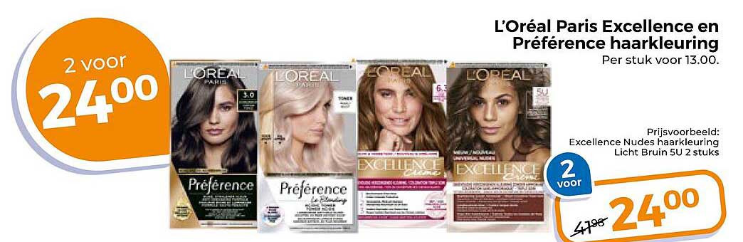 L'Oréal Paris Excellence en Préférence haarkleuring