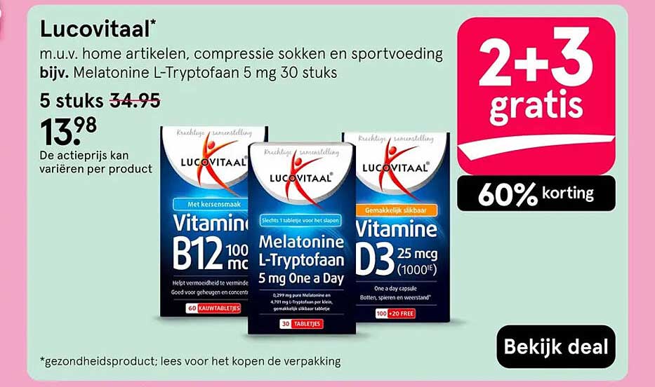 Lucovitaal* 2+3 gratis
