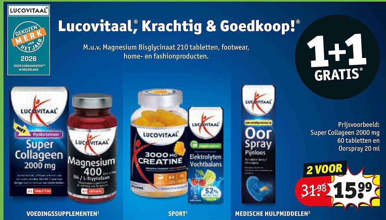 Lucovitaal, Krachtig & Goedkoop! 1+1 GRATIS