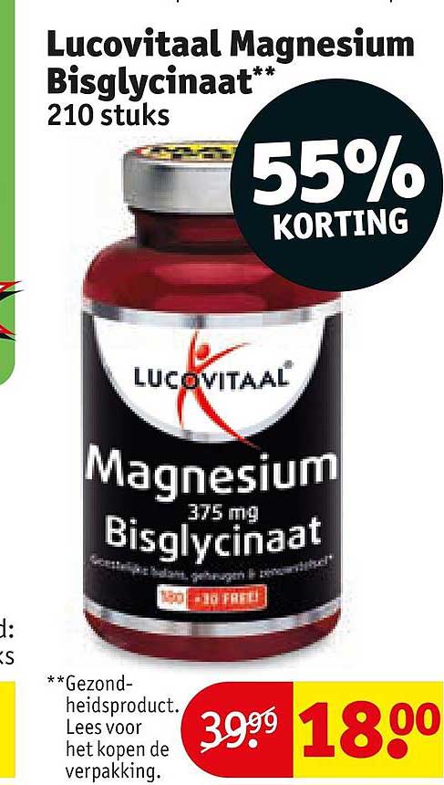 Lucovitaal Magnesium Bisglycinaat** 210 stuks 55% KORTING